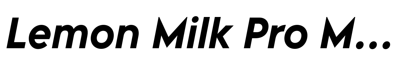 Lemon Milk Pro Medium Italic